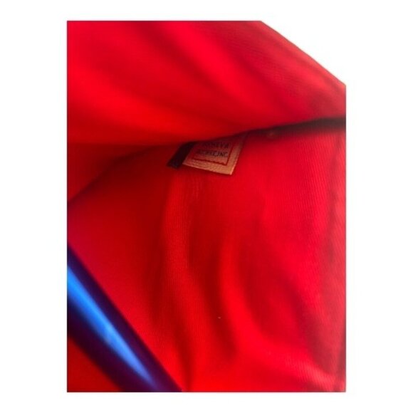 Vintage 90's Dooney & Bourke Triple Zip Florentine Black Leather Crossbody - Picture 4 of 5